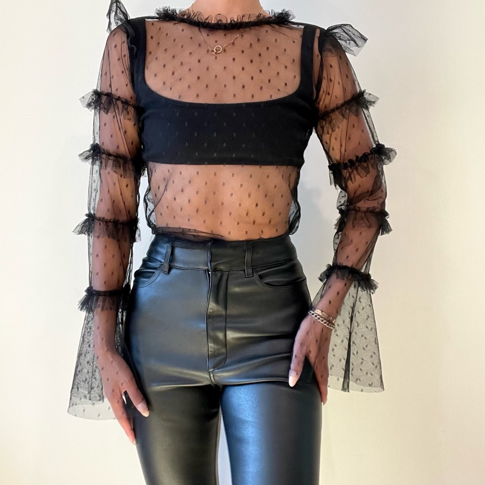 Black lace top